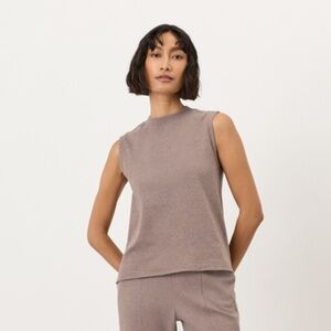 Pact Women's Organic Cotton Airplane Mock Neck shell Medium